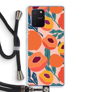 CaseCompany Perzik: Samsung Galaxy Note 10 Lite Transparant Hoesje met koord