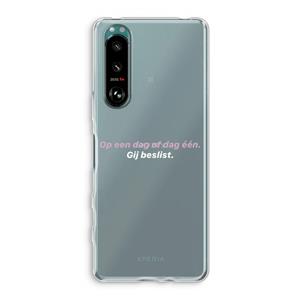 CaseCompany gij beslist: Sony Xperia 5 III Transparant Hoesje