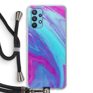 CaseCompany Zweverige regenboog: Samsung Galaxy A32 4G Transparant Hoesje met koord