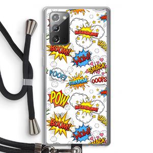 CaseCompany Pow Smack: Samsung Galaxy Note 20 / Note 20 5G Transparant Hoesje met koord