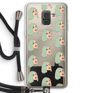 CaseCompany King Kylie: Samsung Galaxy A8 (2018) Transparant Hoesje met koord