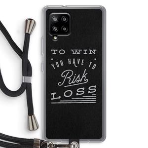 CaseCompany Risk loss: Samsung Galaxy A42 5G Transparant Hoesje met koord