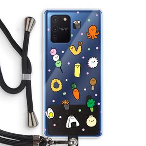 CaseCompany Happy bento friends: Samsung Galaxy Note 10 Lite Transparant Hoesje met koord