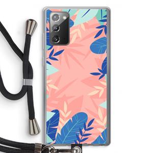CaseCompany Tropisch: Samsung Galaxy Note 20 / Note 20 5G Transparant Hoesje met koord