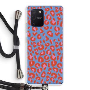 CaseCompany Leopard blue: Samsung Galaxy Note 10 Lite Transparant Hoesje met koord