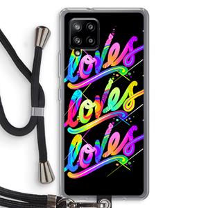 CaseCompany Loves: Samsung Galaxy A42 5G Transparant Hoesje met koord