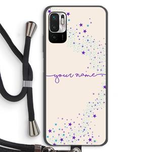 CaseCompany Sterren: Xiaomi Redmi Note 10 5G Transparant Hoesje met koord