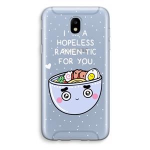 CaseCompany I'm A Hopeless Ramen-Tic For You: Samsung Galaxy J5 (2017) Transparant Hoesje