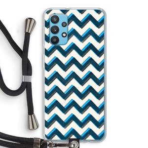 CaseCompany Onderbroken lijn: Samsung Galaxy A32 4G Transparant Hoesje met koord