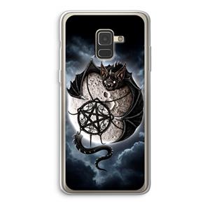 CaseCompany Volle maan: Samsung Galaxy A8 (2018) Transparant Hoesje