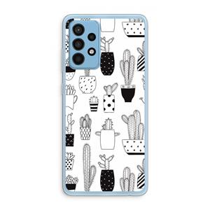 CaseCompany Cactusmotief: Samsung Galaxy A52 Transparant Hoesje