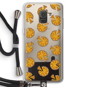 CaseCompany You Had Me At Pizza: Samsung Galaxy A8 (2018) Transparant Hoesje met koord