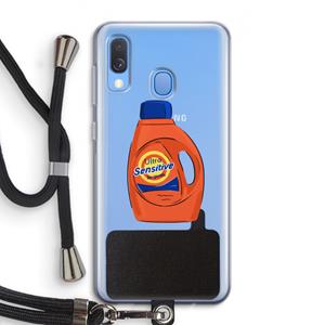 CaseCompany Ultra Sensitive: Samsung Galaxy A40 Transparant Hoesje met koord