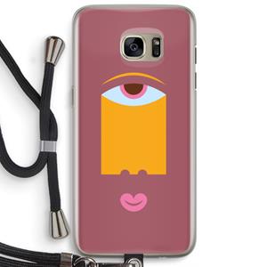 CaseCompany Mono V: Samsung Galaxy S7 Edge Transparant Hoesje met koord