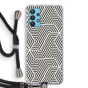 CaseCompany Magic pattern: Samsung Galaxy A32 4G Transparant Hoesje met koord