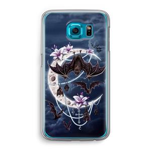 CaseCompany Vleermuizen Maan: Samsung Galaxy S6 Transparant Hoesje