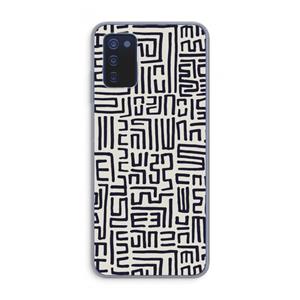 CaseCompany Moroccan Print: Samsung Galaxy A03s Transparant Hoesje