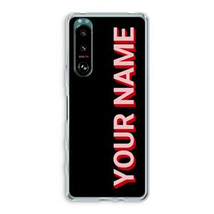 CaseCompany Namecase: Sony Xperia 5 III Transparant Hoesje