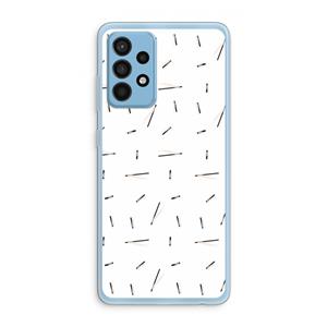 CaseCompany Hipster stripes: Samsung Galaxy A52 Transparant Hoesje