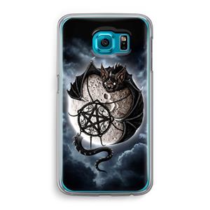 CaseCompany Volle maan: Samsung Galaxy S6 Transparant Hoesje