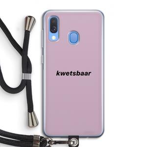 CaseCompany kwetsbaar: Samsung Galaxy A40 Transparant Hoesje met koord