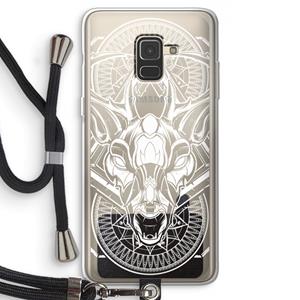 CaseCompany Oh Deer: Samsung Galaxy A8 (2018) Transparant Hoesje met koord