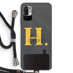 CaseCompany Amber Script: Xiaomi Redmi Note 10 5G Transparant Hoesje met koord