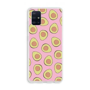 CaseCompany Dancing avocados: Galaxy A51 4G Transparant Hoesje