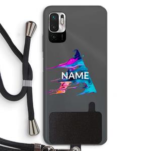 CaseCompany Abstract Spectrum: Xiaomi Redmi Note 10 5G Transparant Hoesje met koord
