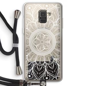 CaseCompany Roses Are Red: Samsung Galaxy A8 (2018) Transparant Hoesje met koord