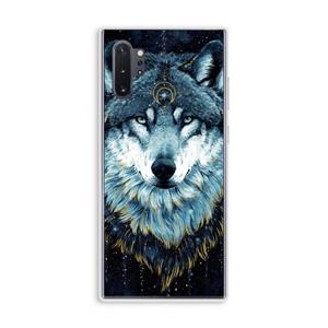 CaseCompany Darkness Wolf: Samsung Galaxy Note 10 Plus Transparant Hoesje