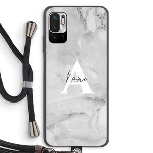 CaseCompany Ivory Marble: Xiaomi Redmi Note 10 5G Transparant Hoesje met koord