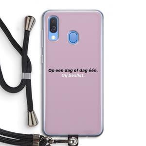 CaseCompany gij beslist: Samsung Galaxy A40 Transparant Hoesje met koord