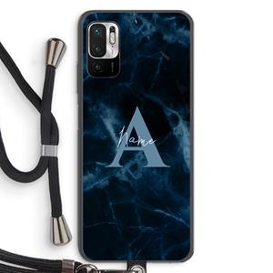 CaseCompany Midnight Marble: Xiaomi Redmi Note 10 5G Transparant Hoesje met koord