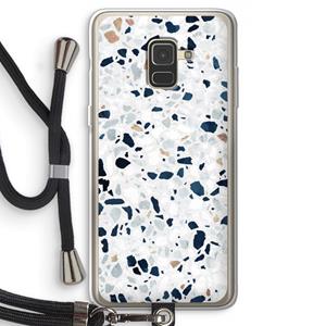 CaseCompany Terrazzo N°1: Samsung Galaxy A8 (2018) Transparant Hoesje met koord