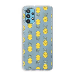 CaseCompany Ananas: Samsung Galaxy A32 4G Transparant Hoesje