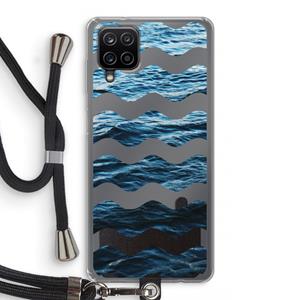 CaseCompany Oceaan: Samsung Galaxy A12 Transparant Hoesje met koord