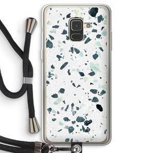 CaseCompany Terrazzo N°2: Samsung Galaxy A8 (2018) Transparant Hoesje met koord