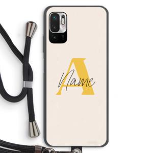 CaseCompany Amber Script: Xiaomi Redmi Note 10 5G Transparant Hoesje met koord