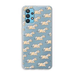 CaseCompany Ponys: Samsung Galaxy A32 4G Transparant Hoesje