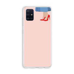 CaseCompany High heels: Galaxy A51 4G Transparant Hoesje