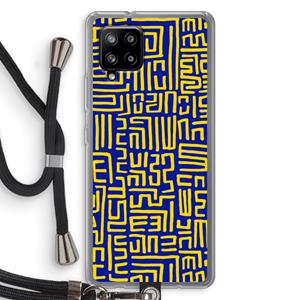 CaseCompany Majorelle Blue Print: Samsung Galaxy A42 5G Transparant Hoesje met koord