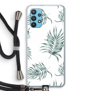 CaseCompany Simple leaves: Samsung Galaxy A32 4G Transparant Hoesje met koord