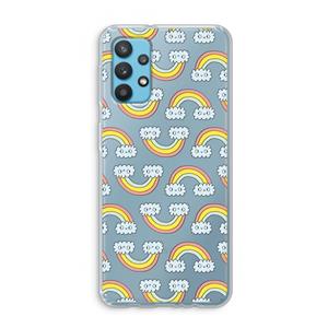CaseCompany Regenboog: Samsung Galaxy A32 4G Transparant Hoesje