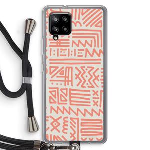 CaseCompany Marrakech Pink: Samsung Galaxy A42 5G Transparant Hoesje met koord