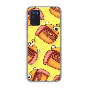 CaseCompany Hamburger: Samsung Galaxy A03s Transparant Hoesje