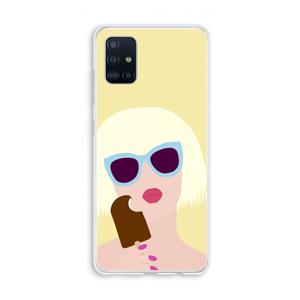CaseCompany Ice cream: Galaxy A51 4G Transparant Hoesje