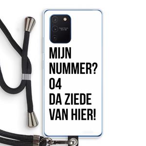 CaseCompany Da ziede van hier: Samsung Galaxy Note 10 Lite Transparant Hoesje met koord