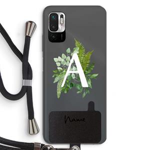 CaseCompany Green Brush: Xiaomi Redmi Note 10 5G Transparant Hoesje met koord