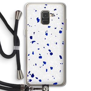 CaseCompany Terrazzo N°5: Samsung Galaxy A8 (2018) Transparant Hoesje met koord